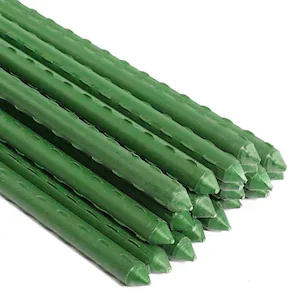Grow1 2ft Steel Stake Plant Supports - Green 5/16" 20pcs