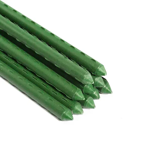 Grow1 6ft Steel Stake Plant Supports - Green 5/8" 10pcs - Image 2