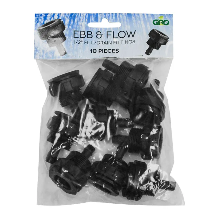 GROW1 Ebb & Flow 1/2in Fill/Drain Fittings (10pcs/Bag) - Image 2