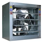 GROW1 Greenhouse Belt Driven Fan w/ Shutter 24in