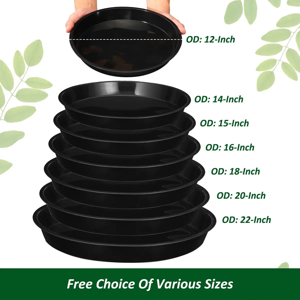 Grower Select 04.33 Round Pot Tray-15, Black — Case of 50 - Image 2