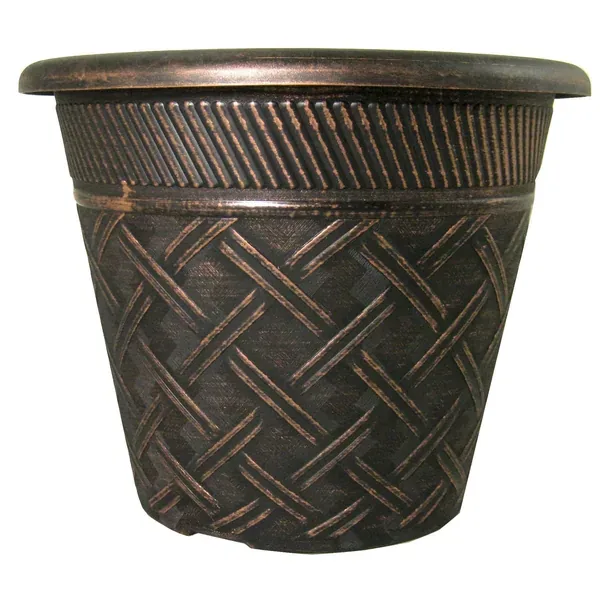 Grower Select 11.00 Weave Round Planter Chestnut — Case of 25 - Image 2