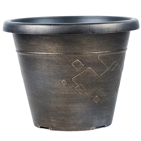 Grower Select 12.00 Beth Pot Gold Wash 11.5 Liter 3.04gal Bulk - 13.11in OD x 10.24in H