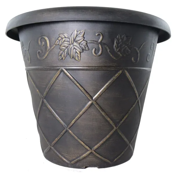 Grower Select 12.25 Lattice Pot Black / Copper — Case of 40 - Image 2