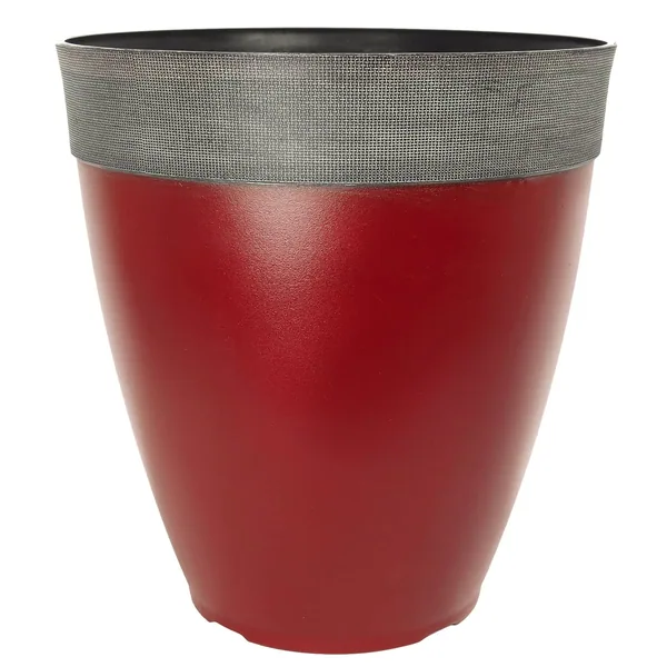Grower Select 14.00 Gala Tall Planter High Gloss Burgundy With Chalk Rim 7gal - 14in OD X 15in H (Case of 9)