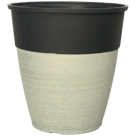 Grower Select 14.00 Hendrix Round Planter, Stone Fusion, 14.49in OD x 15.00in H, 5.9 Gallon (Case of 25)