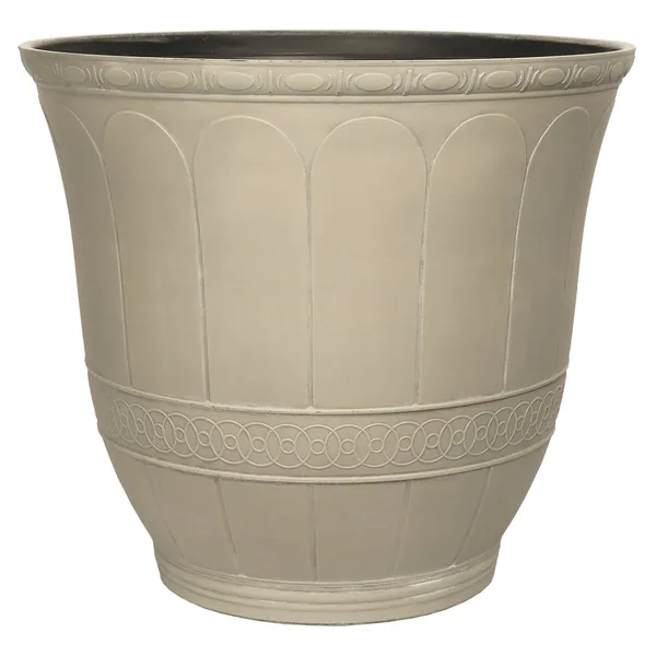 Grower Select 16.00 Scalloped Flare Planter Antique Concrete 7.7gal - 16in OD x 14.2in H (Case of 18)