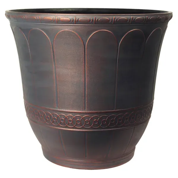 Grower Select 16.00 Scalloped Flare Planter Vintage Copper 7.7gal - 16in OD x 14.2in H (Case of 18) - Image 2