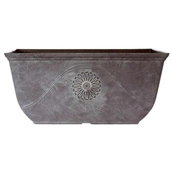 Grower Select 20.00 Anaheim Window Box Antique Slate, 20.0in L x 10.0in W x 9in H x 13.6in BD, 20.37 Liters, 5.4 Gallons (Case of 24) - Image 2