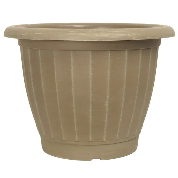 Grower Select 21.00 Castella Planter ACP Aged Cappuccino 12.6gal - 21in OD x 15in H — Case of 15 - Image 2