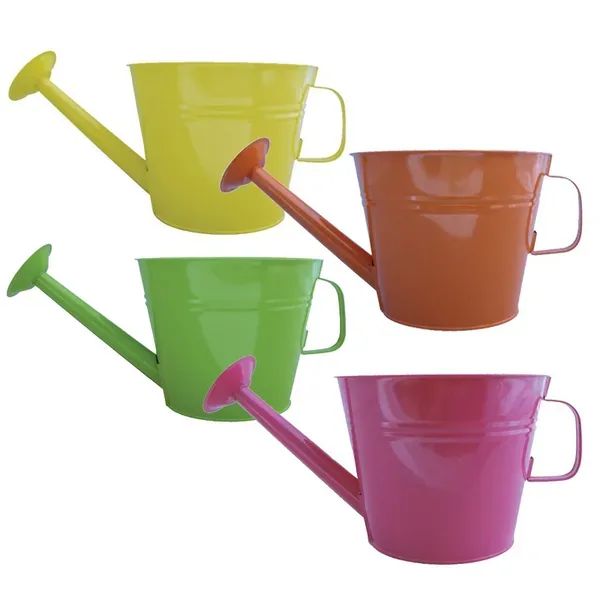 Grower Select 7.50 Watering Can Planter Assorted - 3 Each of Yellow, Fuchsia, Green and Orange — Case of 12 - Image 2