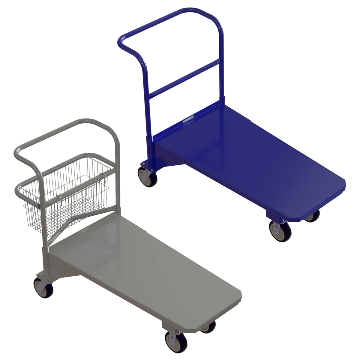 GS Nesting Shopping Cart w/o Child Seat (Assembly Required) w/ Flat Free Wheels - Image 2