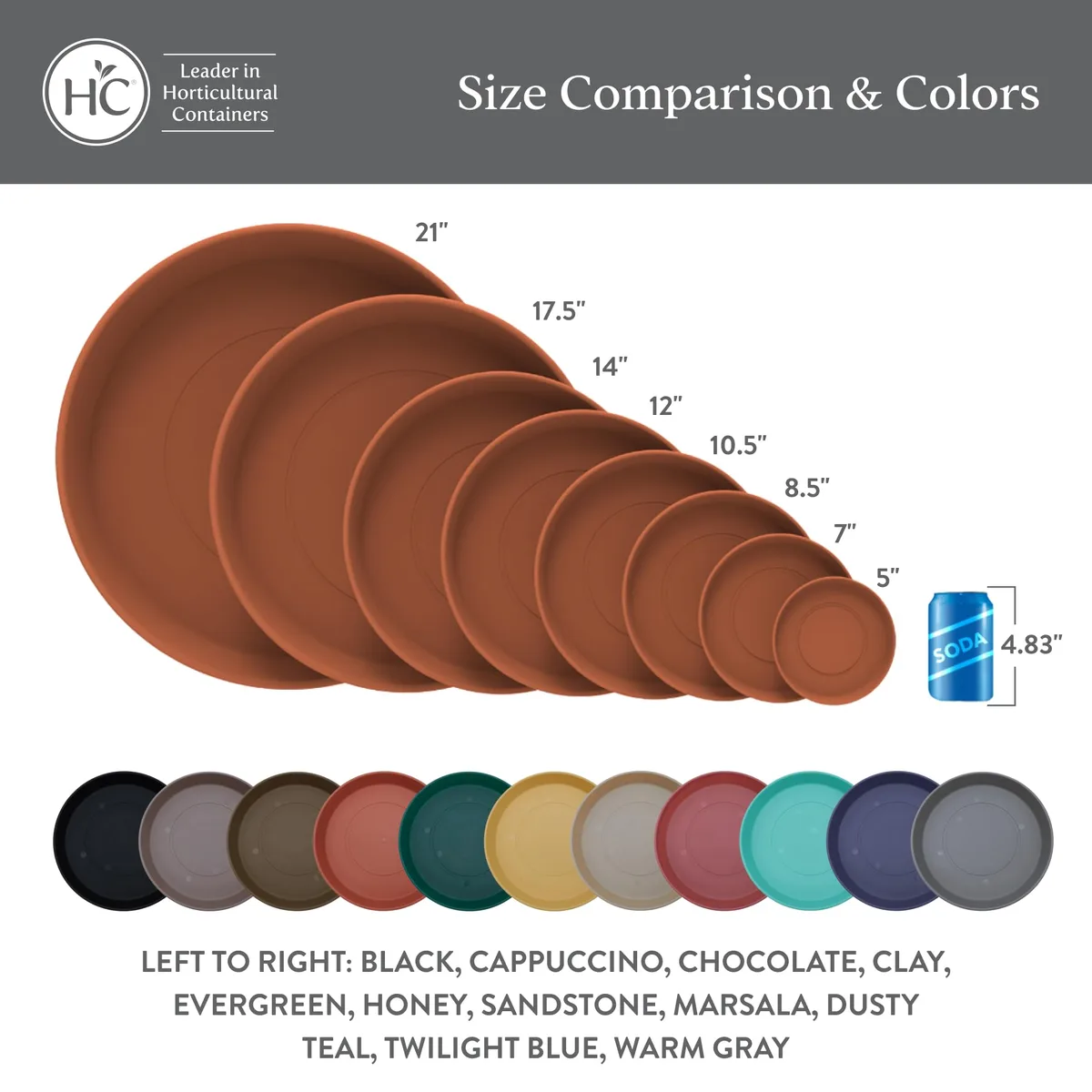 HC 20 Prima Saucer in Chocolate - Image 2