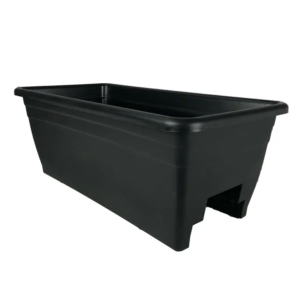 HC 24" Deck Rail Box Planter Black
