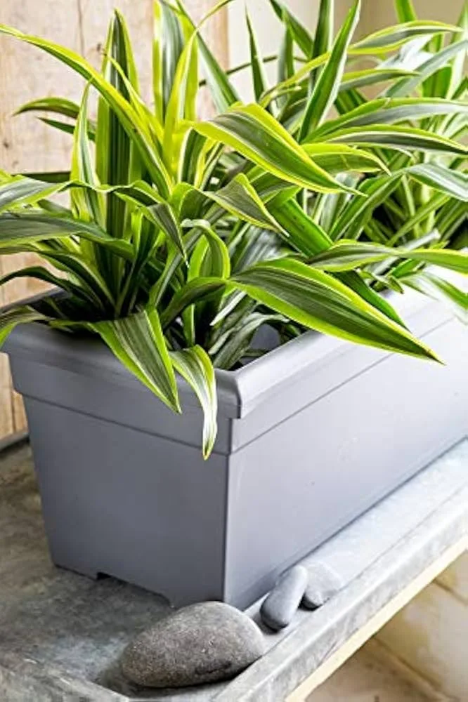 HC 28" Romana Deck Planter Black - Image 2