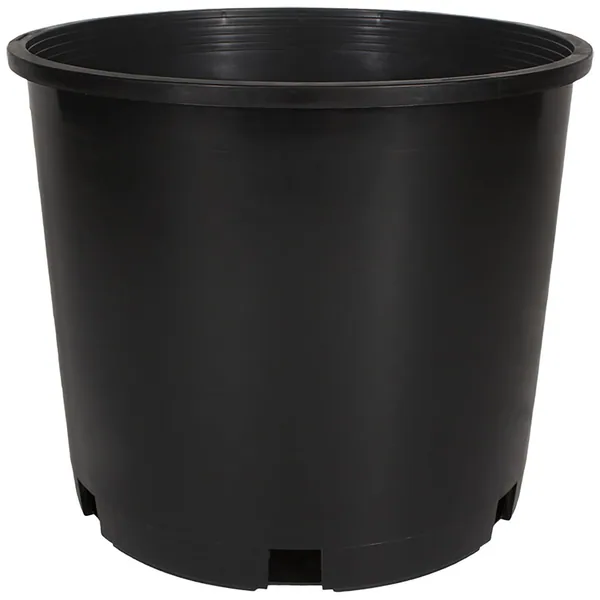 HC Companies HC PROCAL Dillen Trade 05.00 Gallon Squat Nursery Pot, Injection Molded, Black, 12.50in x 9.00in, 3.75Gl, 5Gallon — Pack of 30
