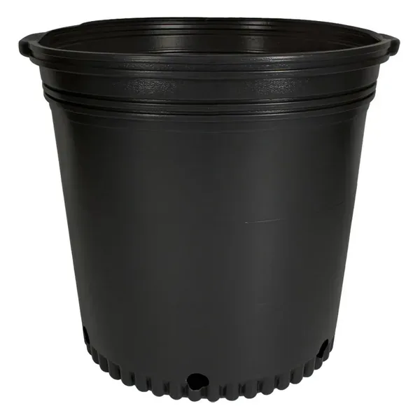 HC Dillen Whiteridge 7 Gal 4 Handle Nursery Pot, Blow Molded, Trade 7 Gallon, Black, 6.49Gal, 7Gallon