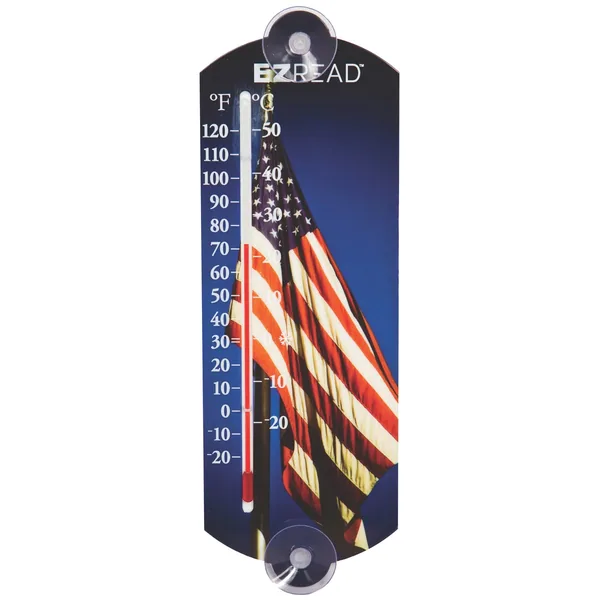 Headwind Consumer Headwind 10" EZ Read Deco In/Out Thermometer American Flag
