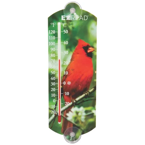 Headwinds 10" EZ Read Deco In/Out Thermometer Cardinal - Image 2
