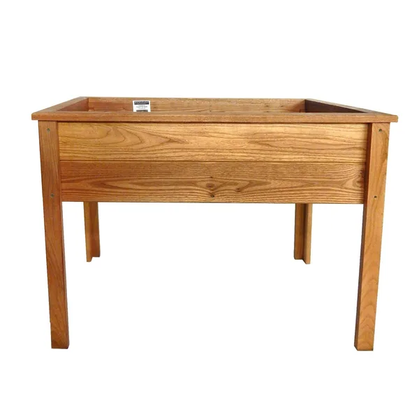 Heritage Wood Planter Box w/ Legs x36"x28" Stained Walnut