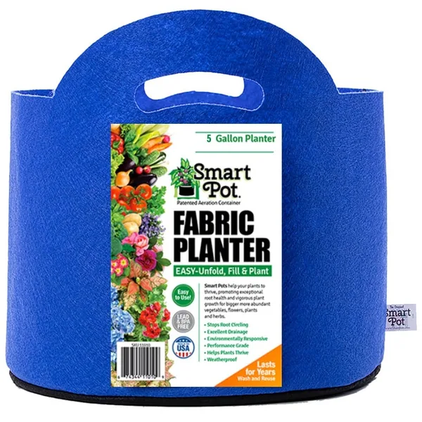High Caliper Growing Smart Pot 12pc Berry Blue w/ Cut Handle