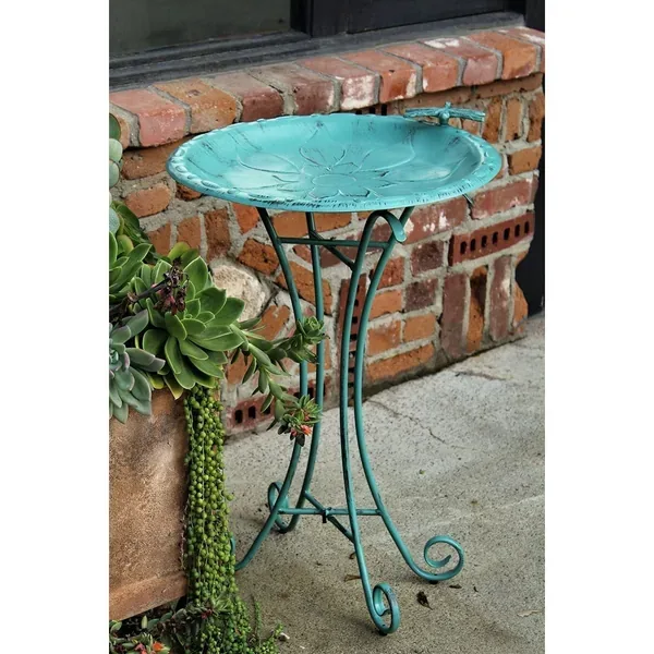Innova Floral Bird Bath Patina - Image 2