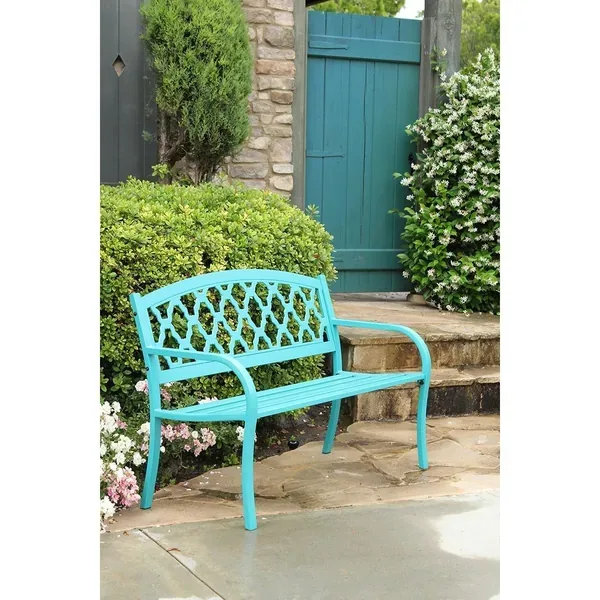 Innova Salem Steel Bench Soho Blue - Image 2