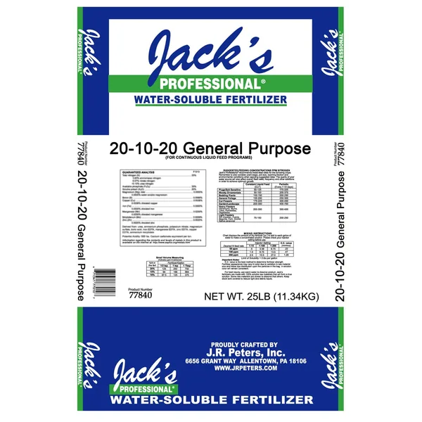 Jacks Prof General Purpose 20-10-20 25Lb