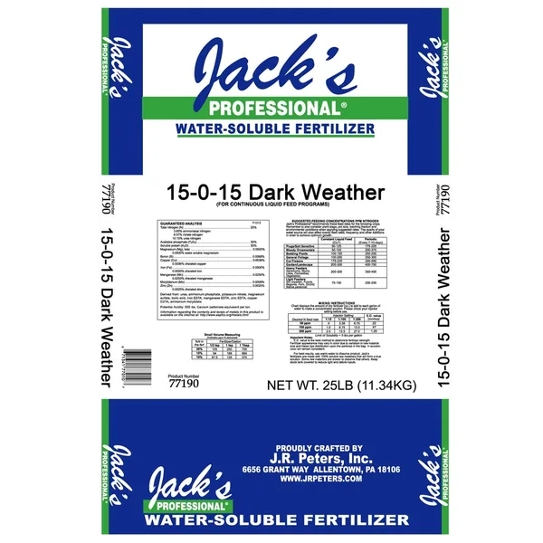 Jacks Prof Dark Weather 15-0-15 25Lb