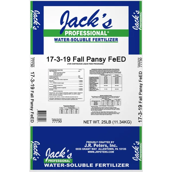 Jacks Prof Fall Pansy FeED 17-3-19 25Lb