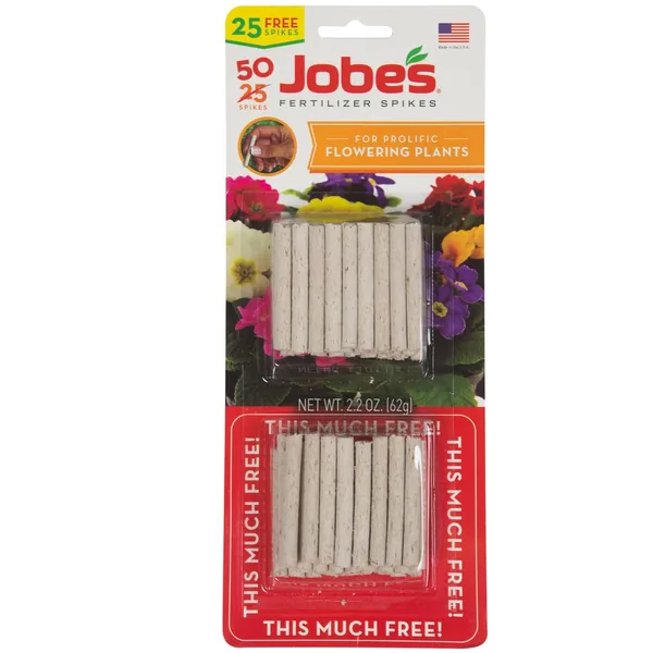 Jobes Flowering Plant Spikes 10-10-4 Twin Pack