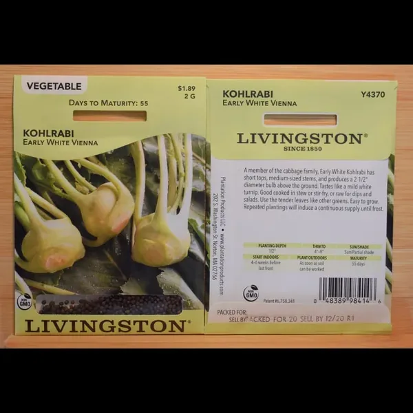 Kohlrabi, Early White Vienna 1lb - Image 2
