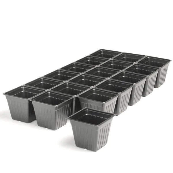 Landmark Plastic 03.50 Sheet Of Pots 18 Count Black (Case of 100)
