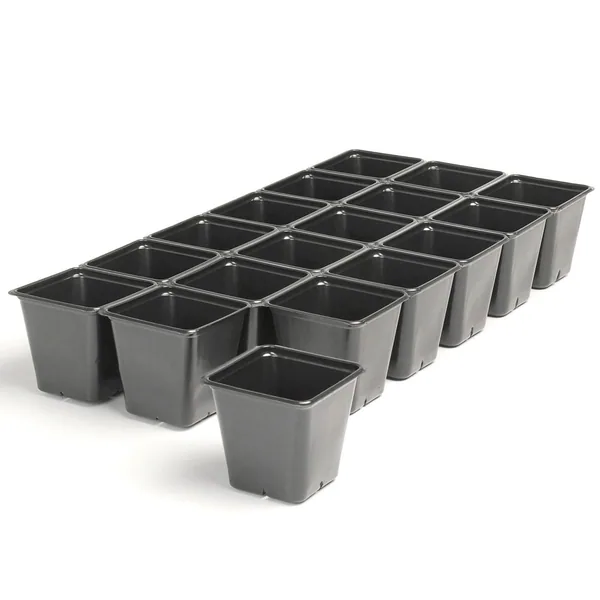 Landmark Plastic 03.50 Sheet Of Pots 18 Count Deep Black (Case of 100)