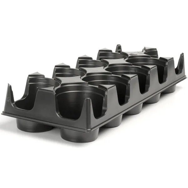 Landmark Plastic 04.33 11 Centimeter Transport Tray 10 Count Black