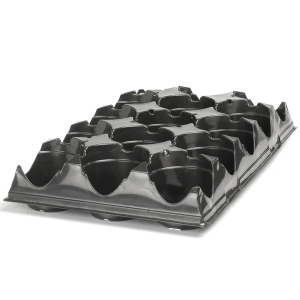 Landmark Plastic 04.50 Rnd Transport Tray 15 Count Black (Case of 90)