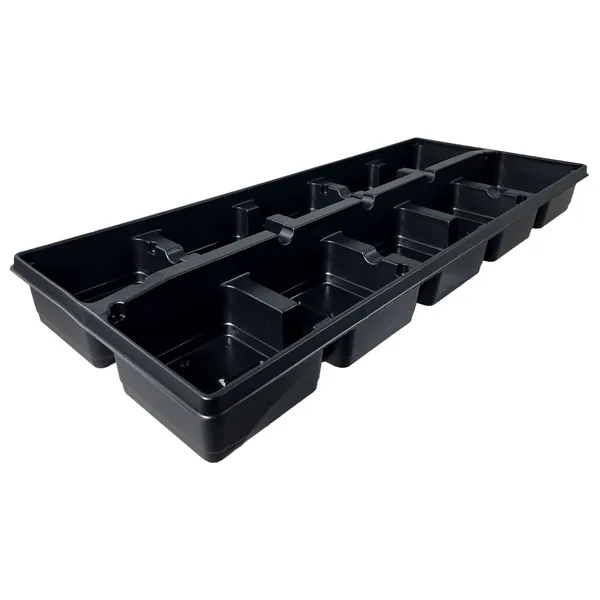 Landmark Plastic 04.50 Square Pot Tray 10 Count Black