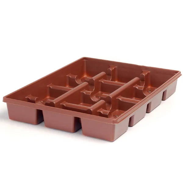 Landmark Plastic 04.50 Square Press Fit Tray X 12 Black (Case of 100)