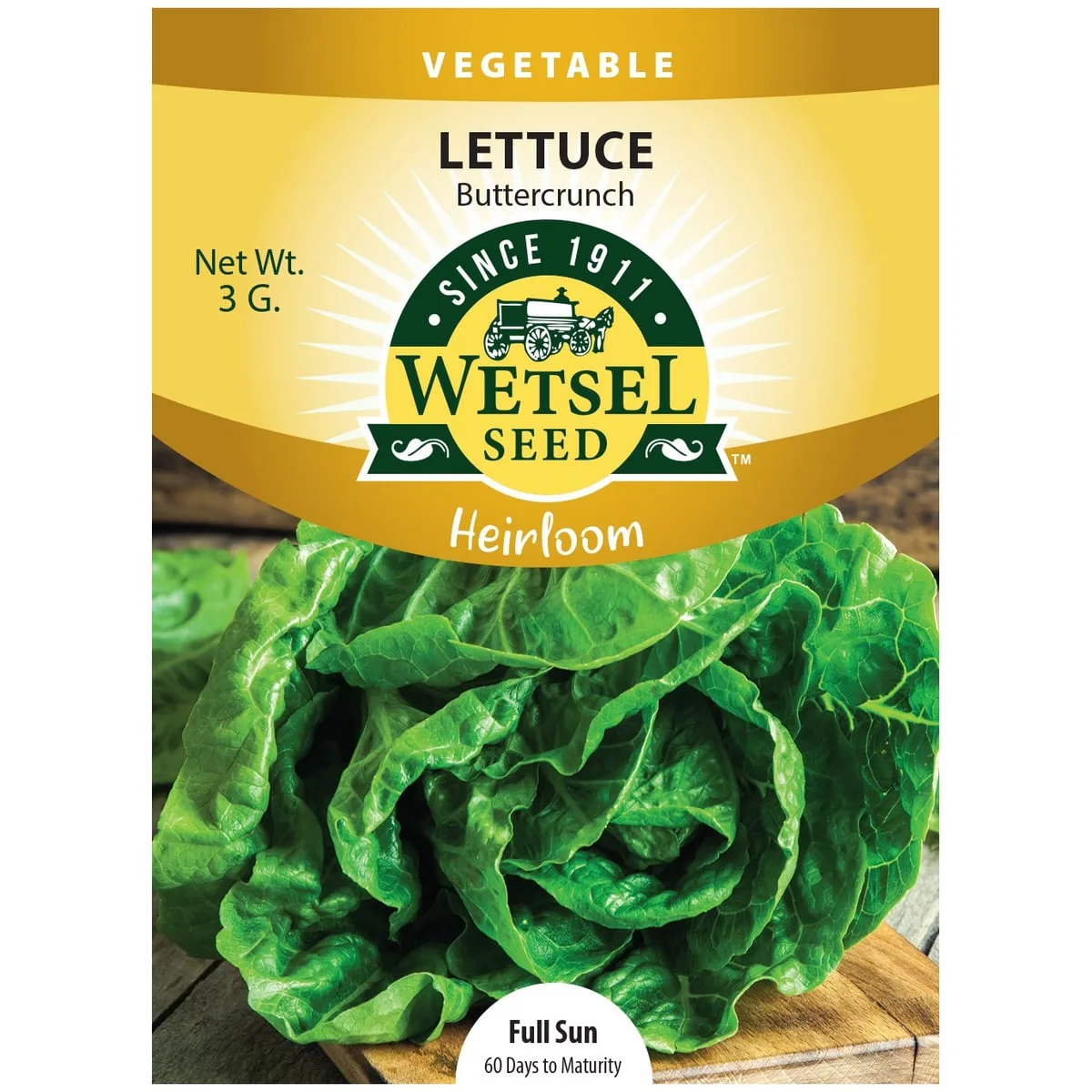 Lettuce, Heirloom Buttercrunch 3 Grams - Image 2