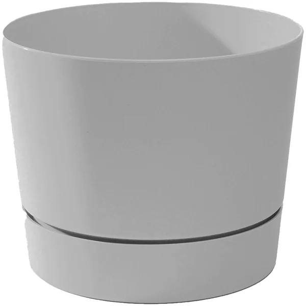 Novelty Manufacturing Majestic 12.5" Low Profile Planter Grey Matte Finish with Tray