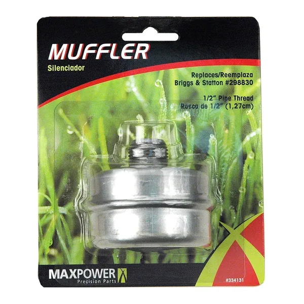 Maxpower Round Replacement Muffler for Briggs & Stratton Replaces Briggs & Stratton OEM #"s 394569 and 298830