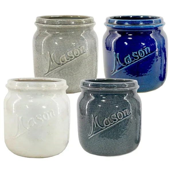 MCarr 16pc 5.1" Ribbed Planter Asst Colors (Case of 16) - Image 2