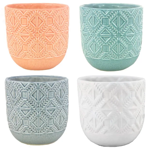 MCarr 16PC 5" Small Aztec Planter Set Mixed (Case of 16)