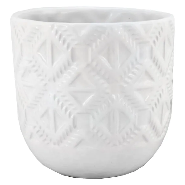 MCarr 16pc 5" Small Aztec Planter Set White (Case of 16)
