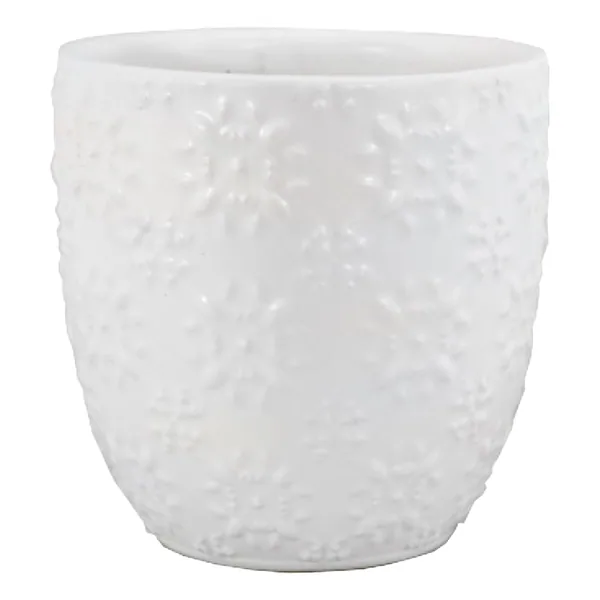 MCarr 16pc 5" Small Floral Planter Set White (Case of 16)