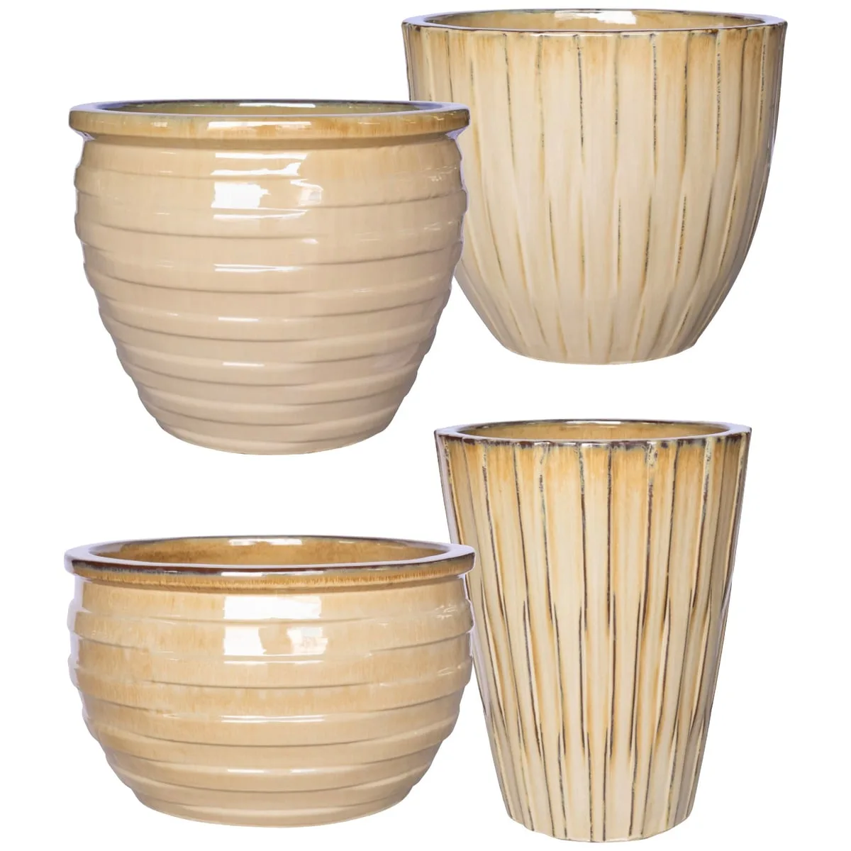 MCarr 26PC Plain Planter Plt Gold Yellow Cream