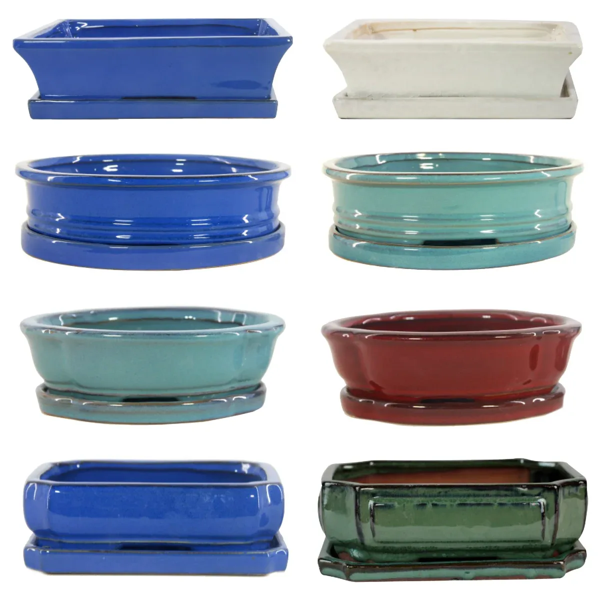 MCarr 2PC 14.6" Bonsai Planter Set Mixed Colors (Case of 2)