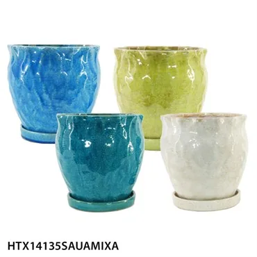 MCarr 4PC 8" Hammered Cache Set Mixed W/Sauc} (Case of 4)