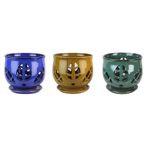MCarr 4pc 9.5" Tulip Leaf Pot Set Orchid (Case of 4) - Image 2