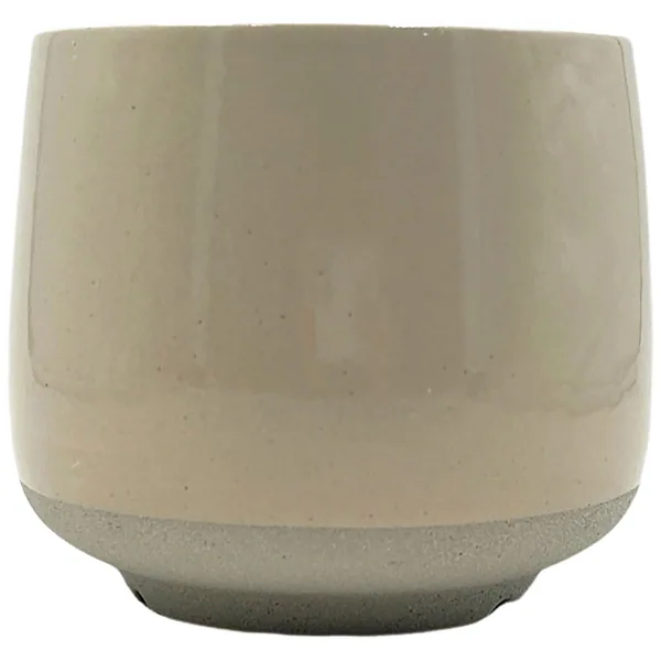 MCarr 5.5"x5.5"x4.7" Stoneware with Glossy Glaze Finish Cream/Tan
